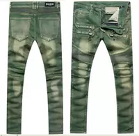 balmain jeans slim nouveaux styles vert